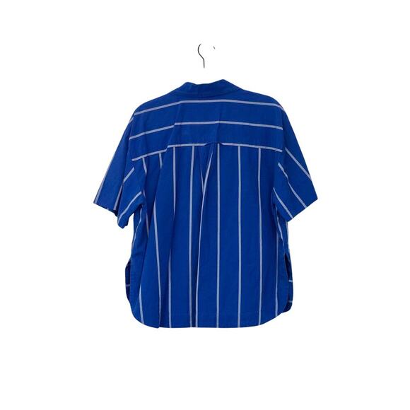 Madewell Oversized Blue Boxy Shirt Sz L - Picture 6 of 6